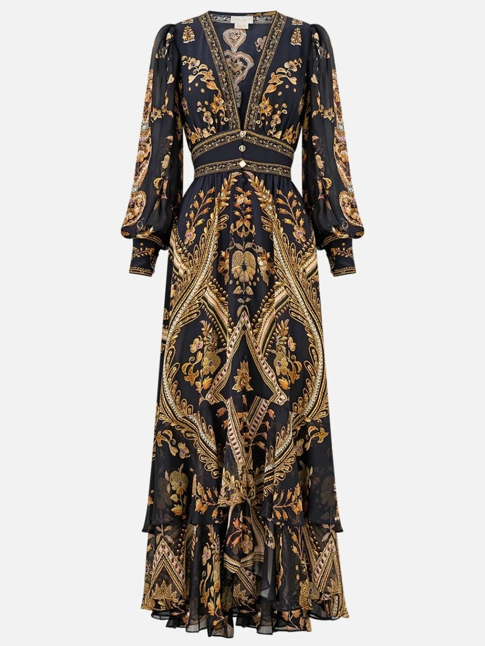 Camilla long button front dress In Taurus rising - Picture 5 of 13